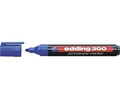 Permanentinis žymeklis Edding 300, apvaliu galiuku, 1,5-3mm, mėlynos spalvos