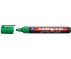Permanentinis žymeklis Edding 330, kirstu galiuku, 1-5mm, žalios spalvos