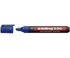 Permanentinis žymeklis Edding 330, kirstu galiuku, 1-5mm, mėlynos spalvos