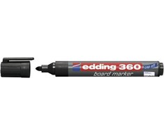 Žymeklis baltai lentai Edding 360, apvaliu galiuku, 1,5-3mm, juodos spalvos