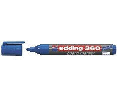 Žymeklis baltai lentai Edding 360, apvaliu galiuku, 1,5-3mm, mėlynos spalvos