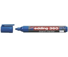 Žymeklis baltai lentai Edding 360, apvaliu galiuku, 1,5-3mm, mėlynos spalvos
