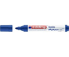 Tekstilės žymeklis Edding 4500, apvaliu galiuku, 2-3mm, tamsiai mėlynos spalvos