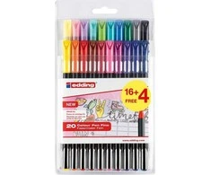 Edding Švirkštas su plonu galiuku -1200 DDING, 1 mm, 20 vnt., spalvų derinys