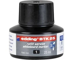 Tušas žymekliams baltai lentai, Edding, e-BTK 25, 25ml, juodos spalvos
