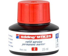 Tušas permanentiniams žymekliams Edding MKT25, 25ml, raudonos spalvos
