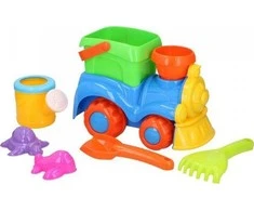Eddy Toys Sūkuriniai žaislai - Smėlio dėžės žaislų rinkinys 8 vnt. Traukinys