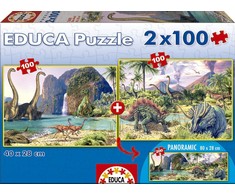 Dėlionė Educa 2x100 dinozaurai – 15620
