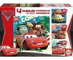 Educa 4 dėlionės PROGRESIVOS CARS, 3-5 metų, 12+16+20+25 dalių