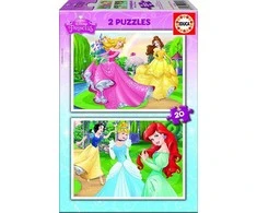 Educa dėlionė 2x20 vnt. - Disney princesės