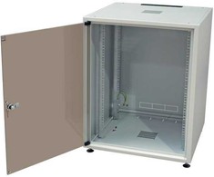 EFB 19 colių tinklo spintelė OFFICE SERIES 12U 600X600 RAL7035 pilka IP20 pilnai surinkta ir išardyta stikliniu priekiu 30 kg keliamoji galia