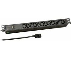 EFB EFB 19" 1HE Steckdosenleiste für USV 12xC13, Zuleitung C14