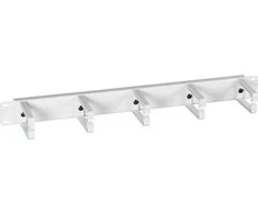 Efb Elektronik EFB 48,26cm 19 cali 1HE Panel prowadzenia kabli su 5 uchwytami su tworzywa sztucznego RAL7035 pilka 70mm ilgis uchwytu