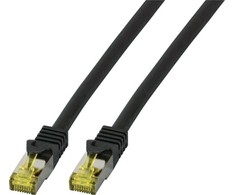 Efb Elektronik EFB EFB jungiamasis kabelis Cat6a S/FTP LSZH su Cat7 žaliu kabeliu 1,5 m Juodas 10 Gigabit Ethernet 600MHz 4x2xAWG26/7 Atsparus ugniai Mažai dūmų skleidžiantis