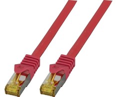 Efb Elektronik EFB EFB komutacinis kabelis Cat6a S/FTP LSZH su Cat7 daugiakanaliu kabeliu 1,5m ROT 10 Gigabit Ethernet 600MHz 4x2xAWG26/7 liepsnos laidininkas