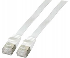 Efb Elektronik EFB EFB RJ45 Flachpatchkabel U/FTP, Cat.6A, PVC, 1m, baltas