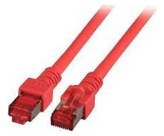 Efb Elektronik EFB EFB RJ45 jungiamasis kabelis S/FTP Cat.6 LSZH 0,15 m RAUDONAS grynas varis Patentuotas ilgio įspaudas ant apsaugos nuo lenkimo movos