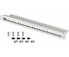 Efb Elektronik EFB EFB Verteilerfeld Patchpanel 48,26cm 19Zoll 1HE 24-Port grau be Keystone