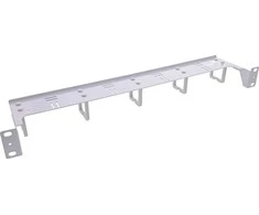 Efb „InLine®“ 19 colių kabelių valdymo skydelis, 5 horizontalūs plastikiniai laikikliai, RAL 7035, pilkas