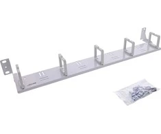 Efb „InLine®“ 19 colių kabelių valdymo skydelis, 5 horizontalūs plastikiniai laikikliai, RAL 7035, pilkas