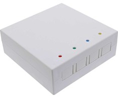 EFB InLine® FTTH tuščia dėžutė iki 4x LC Duplex / 4x SC Simplex, viršutinė 80mm balta