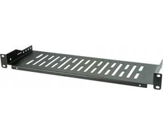 EFB lentyna 19" EFB-Elektronik spintelei 250mm, 1U, perforuota, juoda