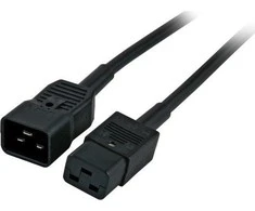 Efb Elektronik Maitinimo kabelis EFB Kaltgeräteverl. C20 180 ° -C19 180 °, sw, 1,8m, 3x1.50mm