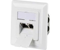 Efb M-Cab CAT6A SOCKET FLUSH-MOUNTED RJ45/LSA+ CONNECT Baltas 2-FOLD