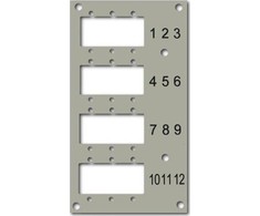 Efb Elektronik EFB Priekinis skydelis 53705.1V3 paskirstymo dėžutei su 12 adapterių (53705.4V2B2)