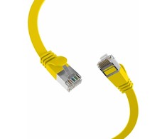 Efb Elektronik EFB Płaski kabelis patch RJ45, U/FTP, Cat.6A, PVC, 0.15m, geltona