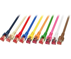 EFB RJ45 patch kabelis S/FTP Cat.6 LSZH 40m MĖLYNAS gryno vario ilgis atspausdintas ant įtempimo mažinimo įvorės patentuotas
