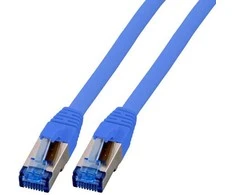 EFB RJ45 S/FTP Cat6A kabelis, itin lankstus LSZH, mėlynas, 7,5 m ilgio, 10 Gbit 500 MHz, 100 procentų vario, Roh kabelis