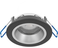 EGLO CONNECT-Z YEBRA-Z išmanusis įleidžiamas prožektorius – juodas ir sidabrinis, RGB + reguliuojamo baltumo, suderinamas su „Zigbee“, „Matter“ ir „Thread“