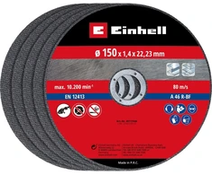 Einhell 49711946 METALINIS DISKAS 5 VNT. 150 x 1,4 x 22,23 mm