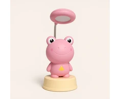 Eko Light Kiddyz NL2 Kosmiskā Varde Bērnu Nakts Gaisma Galda Lampa (20x10cm) ar USB Enerģiju un Zīmuļu Asinātāju Rozā