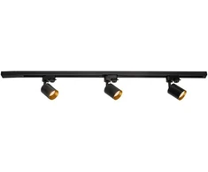 Eko-Light Prožektorių rinkinys su 1 fazės bėgine sistema TRACK 1-PH ETERNAL 1 m 3xGU10 juodas 4099854600050