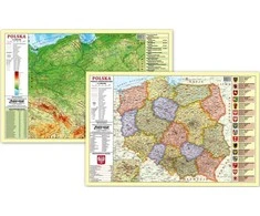 Eko Graf EkoGraf Desk kilimėlis - Fizic-admi žemėlapis. Lenkija