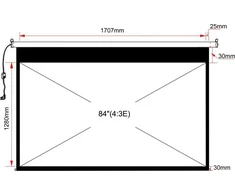 Projektorius ART ELECTRIC SCREEN 84inch 127x170cm su pultu EA-84 4:3