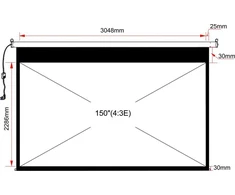 Projektorius ART ELECTRIC SCREEN 150inch 229x305cm su pultu EA-150 4:3