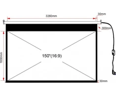 Projektorius ART ELECTRIC SCREEN 150 colių 187x332cm su EA-150 nuotolinio valdymo pulteliu 16:9