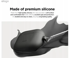 Elago Elago AirPods 4 Hang Silikoninis dėklas - dėklas su karabinu, skirtas AirPods 4 juodas .