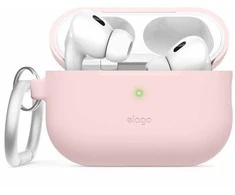 Elago AirPods Pro 2 Hang Silikoninis dėklas - etui su karabińczykiem do AirPods Pro 2 rožinė