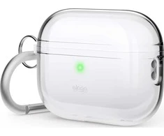 Elago Elago „AirPods Pro 2 Hang TPU Shell“ dėklas – skaidrus dėklas su karabinu, skirtas „AirPods Pro 2“.