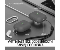 Elago Elago AirPods Pro 2 silikoninis dėklas – dėklas AirPods Pro 2 pilkas – saugumas garantuotas. .