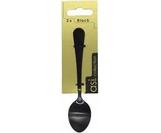 Asi Collection Teaspoons 2pcs. Juodas 1,5mm