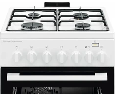 Electrolux viryklė Akcija! Electrolux dujinė viryklė su elektrine orkaite, nerūdijantis plienas, 50 cm, LKK560011W