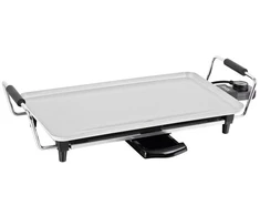 Elektrinis grilius Jocca su keramine danga 2000 W 43 x 23 cm su termostatu, baltas