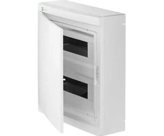 Elektro Plast Nasielsk 2425-00 Elegantiškas modulinis skirstomasis skydas 2x12 paviršiuje montuojamas IP40 N+PE baltos durys 2425-00