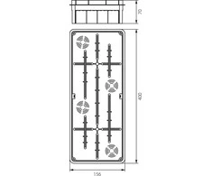 Elektro Plast 11.10 Įleidžiama dėžė 400x156x66mm Pp/t 10 11.10
