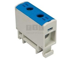 Elektro Plast 48.505 1 polių paskirstymo-šakos blokas AL/CU 35-150mm2 mėlynas plokščias montavimas ir TH bėgis WLZ35P/150/n 48.505